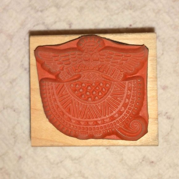 Angel Cat Wood Mounted Rubber Stamp Junk Journal - Picture 5 of 6